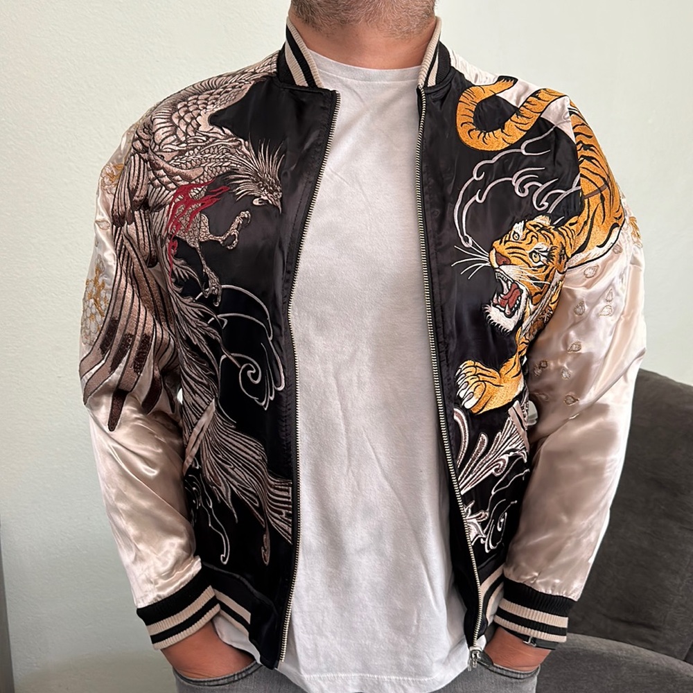 Embroidered jacket reversible. Large. NWOT
